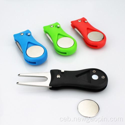 Golf Divot Repair Tool nga adunay Pop-up Button